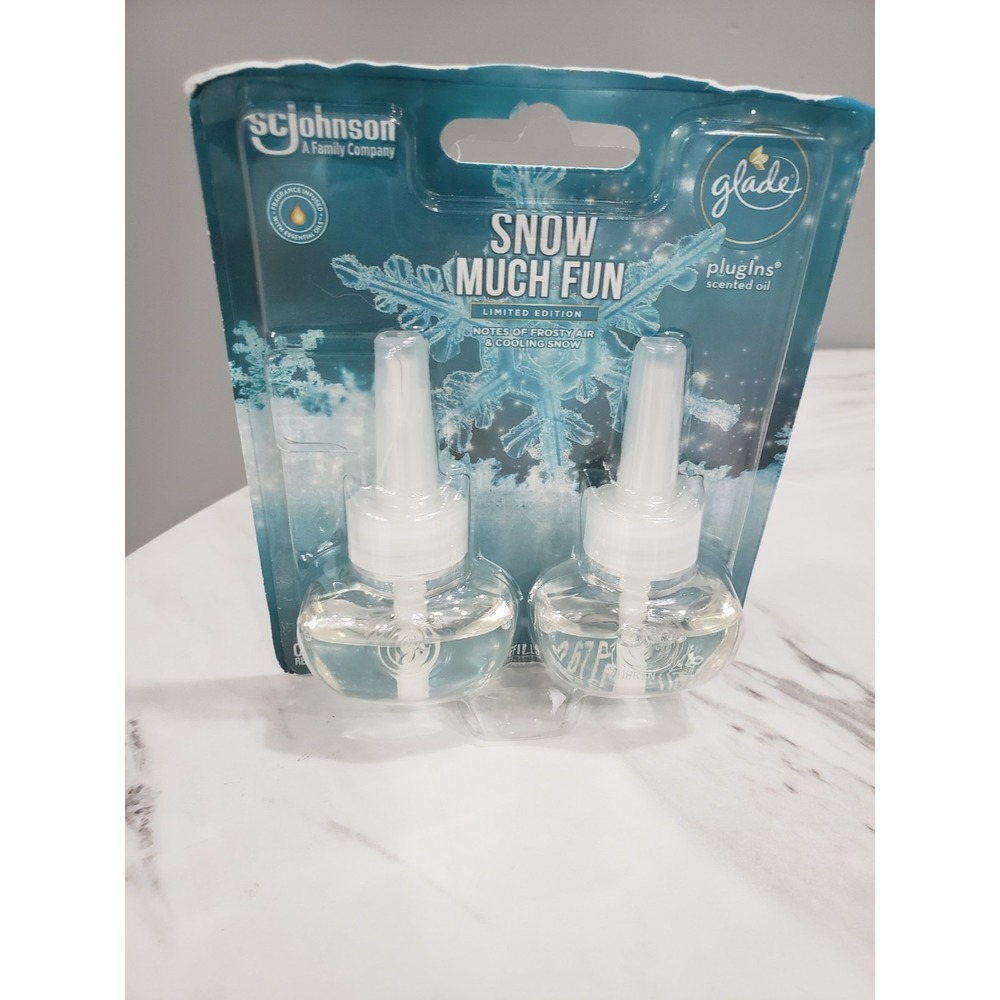 Glade Plug In‎ Refills Scented Snow Much Fun Air Freshener 2 Count Limited Ed